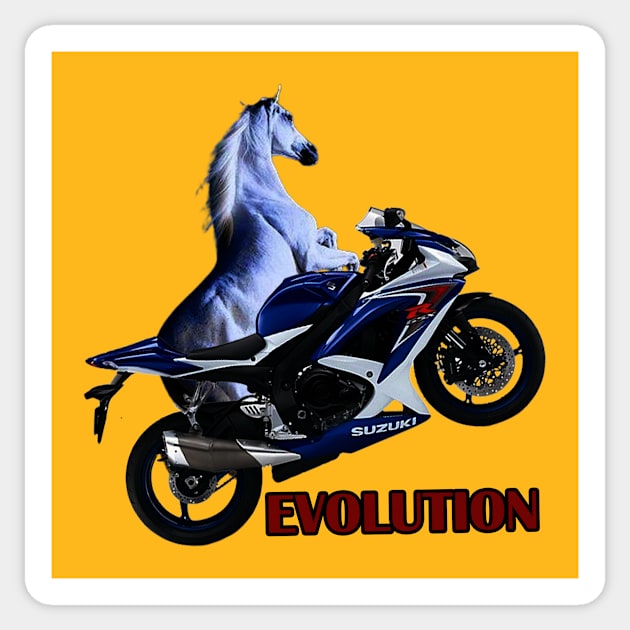 Motorbike Suzuki GSXR With Horse Power Sticker by Artsimple247